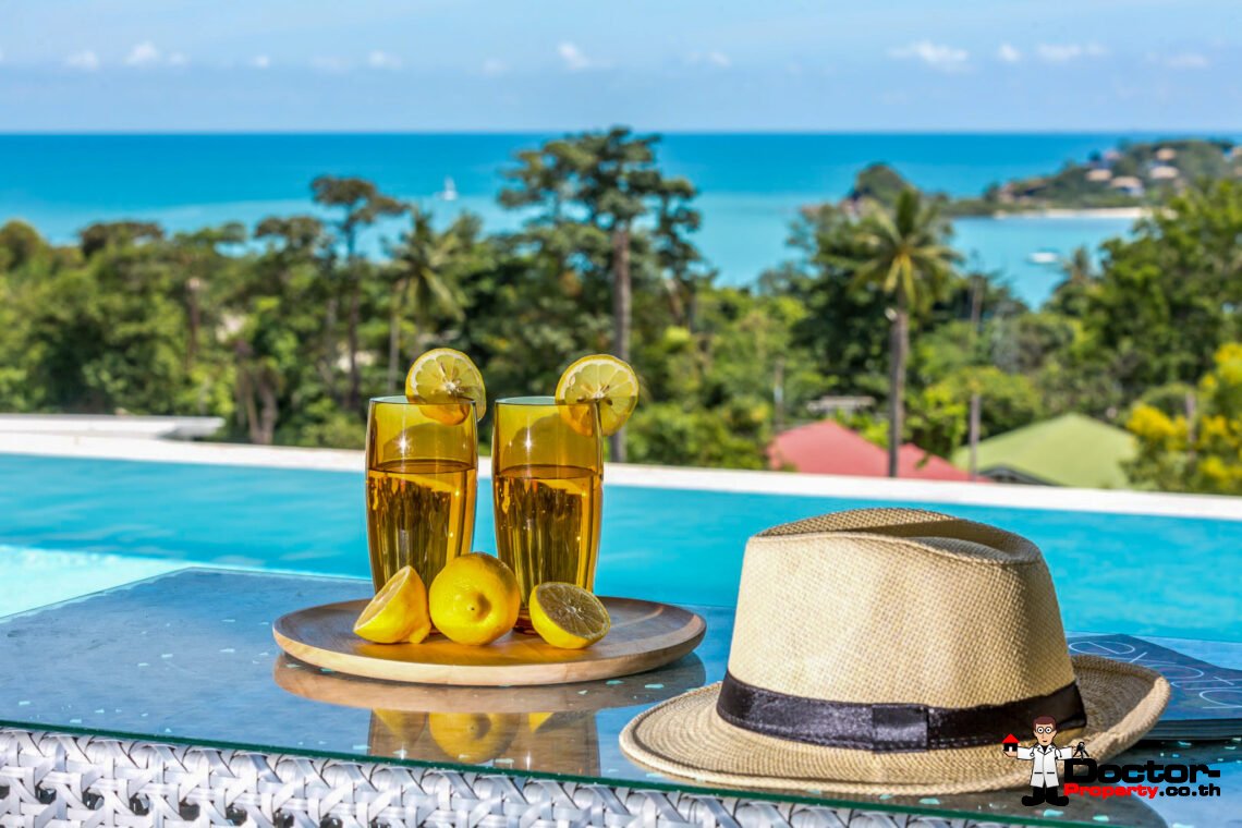 3 Bedroom Semi-Detached Pool Villa with Sea View  in Choeng Mon, Koh Samui – For Sale